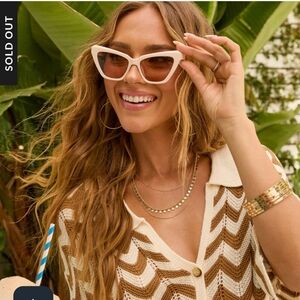 Vici White Cat-Eye Sunglasses